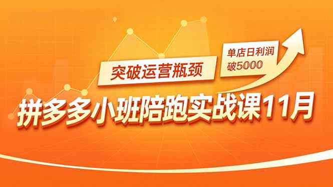 11月狂赚5000+!拼多多陪跑课揭秘强付费矩阵与暗券引流秘技(图1) 11月狂赚5000+!拼多多陪跑课揭秘强付费矩阵与暗券引流秘技(图1)